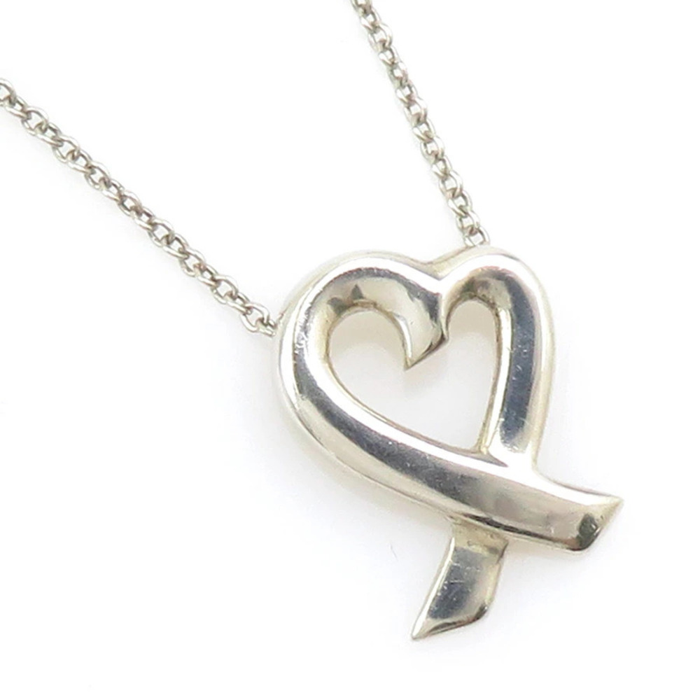 Tiffany Co Loving Heart Necklace Sterling Silver